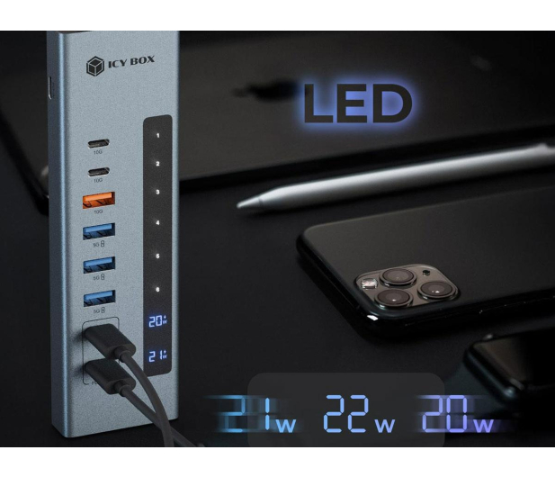 ICY BOX combo 11w1 PD 100W USB SD - 1363135 - zdjęcie 4